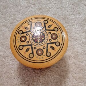 Handcrafted Wooden Jewelry Organizer Box - Tan